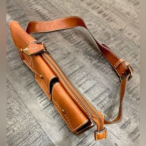 Elegant Tan Leather Key & Card Holder/unisex